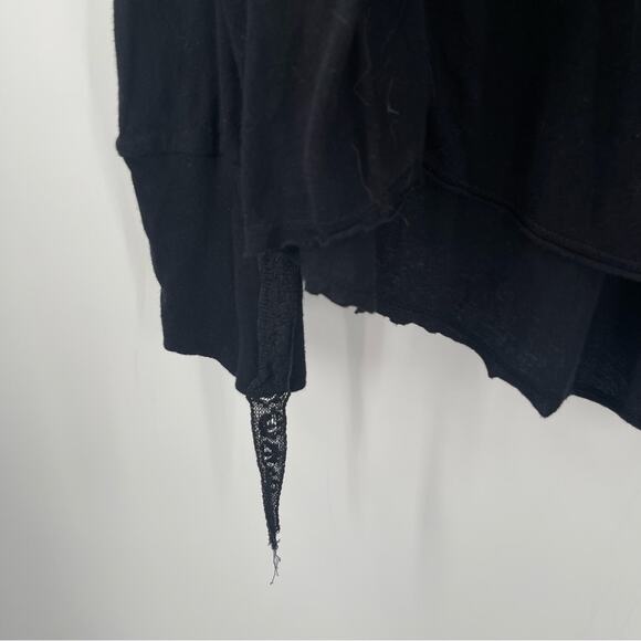 JOHNNY WAS x LOVE AND LIBERTY Top Small Long Sleeve Distressed Lace Boho Henley - Picture 7 of 11